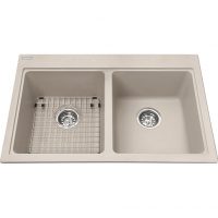 Top-mount Double Bowl Granite Sink - Champagne | Product Code: PMR-KGDL2031-8CH
