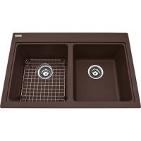 Top-mount Double Bowl Granite Sink - Mocha | Product Code: PMR-KGDL2031-8ES