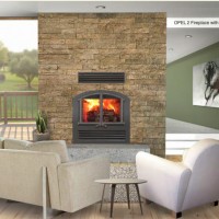 Opel 2 Fireplace with Black Louvers | Product Code: MR-RSF Opel 2