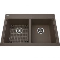 Top-mount Double Bowl Granite Sink - Storm | Product Code: PMR-KGDL2031-8SM