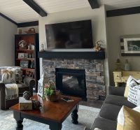 Fireplace with Cultured Stone | Product Code: PMR-CulturedStone