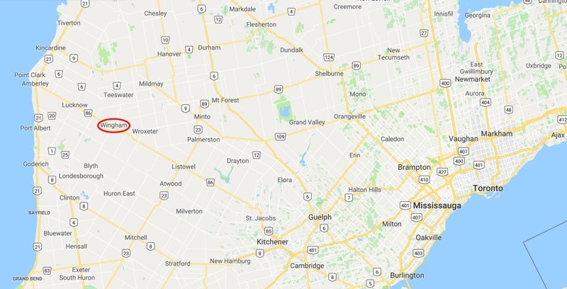 Wingham Ontario Map