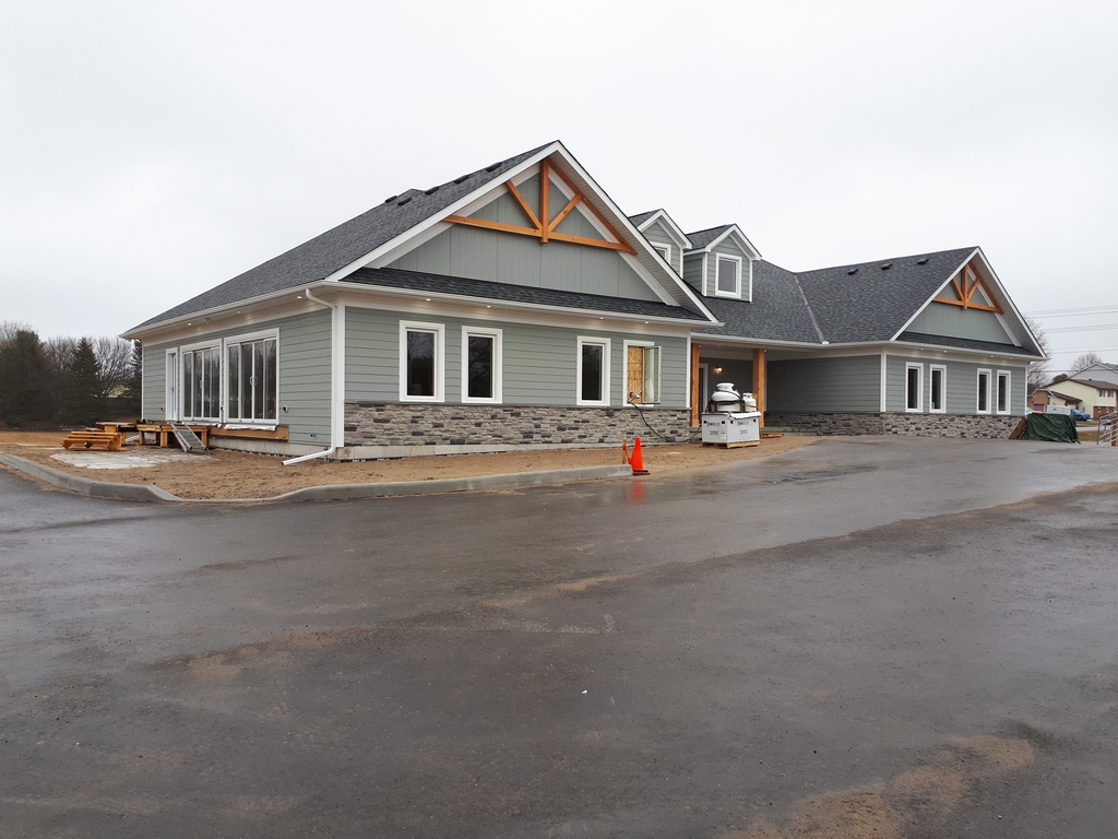 Georgian Bay Cancer Support Centre Interior and Exterior Finishing continues
