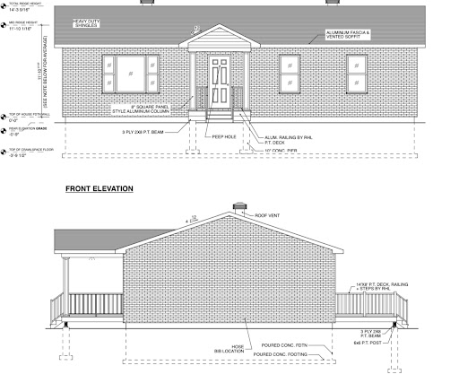 elevations of the safe house